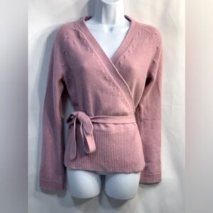 Ann Taylor Pink Wrap Sweater